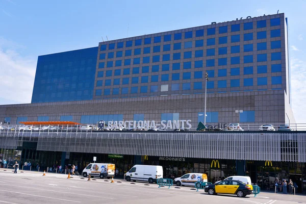 Barcelona Sants treinstation, in Barcelona, Spanje Spanje — Stockfoto