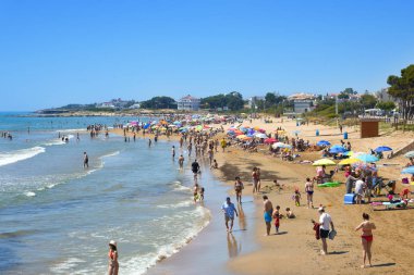 Playa del Cargador beach in Alcossebre, Spain