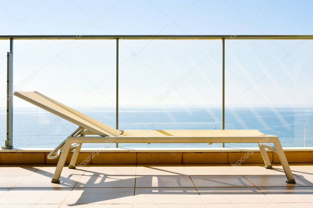 sun lounger in a balcony
