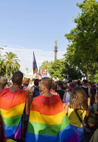 Meleg büszkeség parádé Barcelona, Spanyolország — Stock Fotó