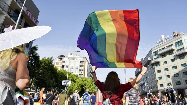 Gay pride-paraden i Barcelona, Spanien — Stockfoto