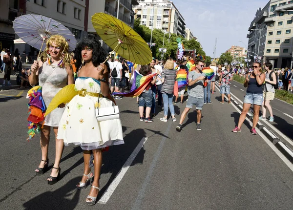 Eşcinsel gurur geçit Barcelona, İspanya — Stok fotoğraf