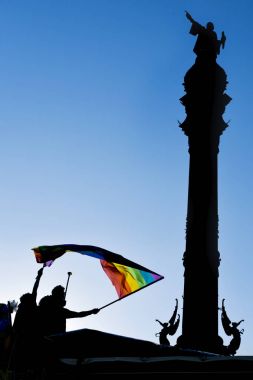 gay pride parade in Barcelona, Spain clipart