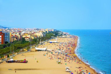 Calella, İspanya 'daki Platja Gran plajı