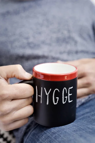 Hygge, parola danese per comfort o godere — Foto Stock