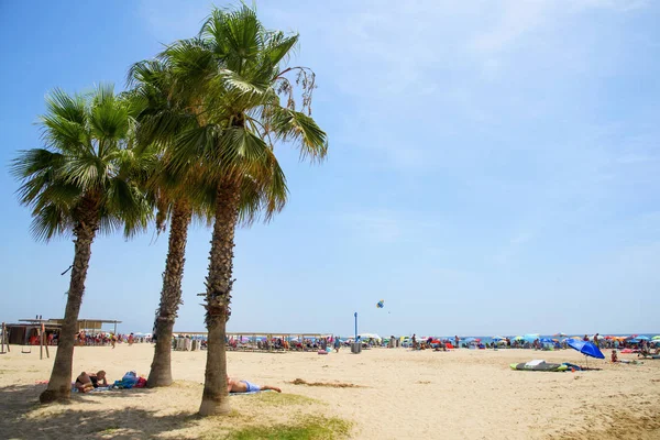 Llevant beach, in salou, spanien — Stockfoto