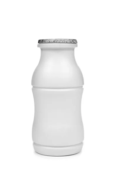 Пляшка питного йогурту — стокове фото