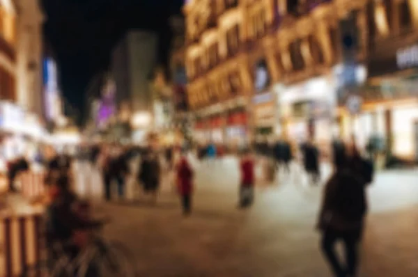 Rozostření pozadí ulice Londýna v noci — Stock fotografie