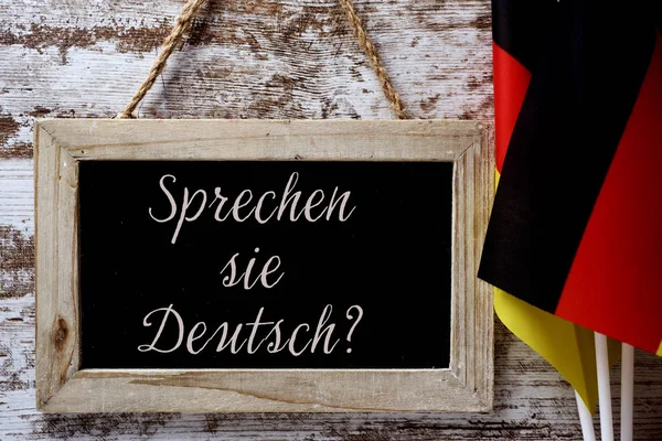 Ερώτηση μιλάτε Γερμανικά; στα Γερμανικά — Φωτογραφία Αρχείου