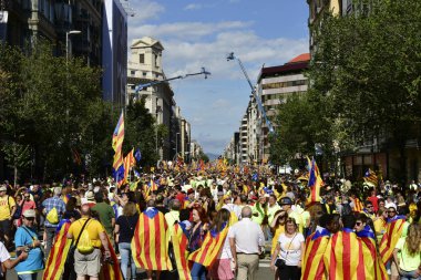 Catalan Independence rally in Barcelona, Spain clipart