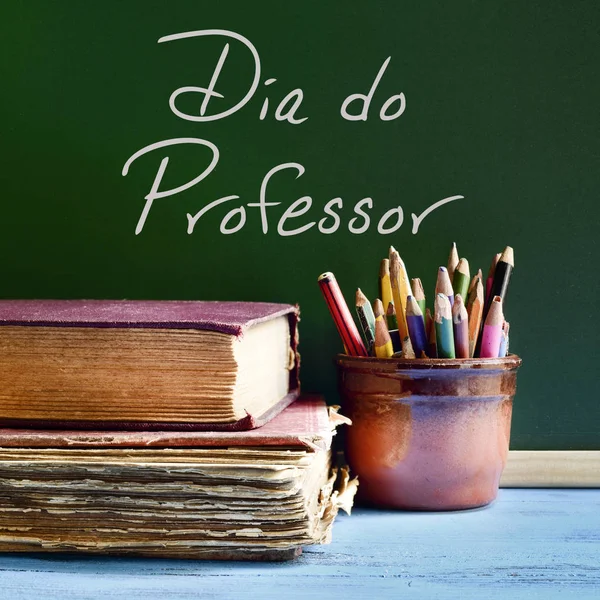 Dia do professor, dia dos professores em português — Fotografia de Stock