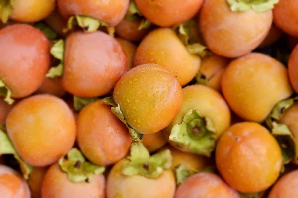 Dojrzałe persimmons po zbiorze — Zdjęcie stockowe