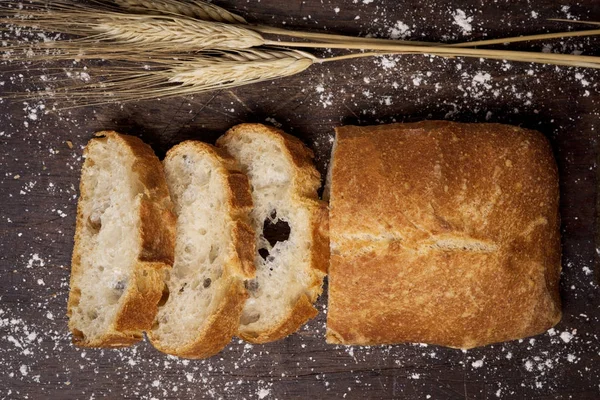 Pa de vidre，一种典型的西班牙加泰罗尼亚的面包 — 图库照片