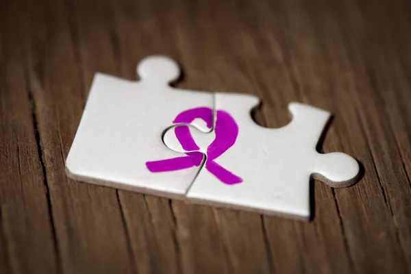 Różową wstążką, dla świadomości raka piersi — Zdjęcie stockowe
