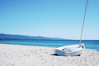 Spiaggia del Poetto beach in Sardinia, Italy
