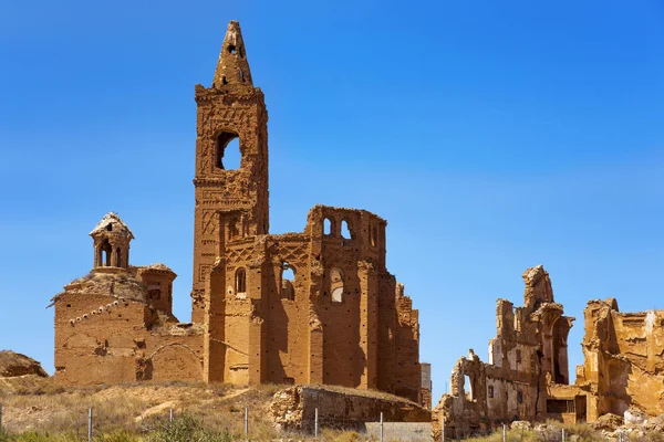 Restos da cidade velha de Belchite, Espanha — Fotografia de Stock