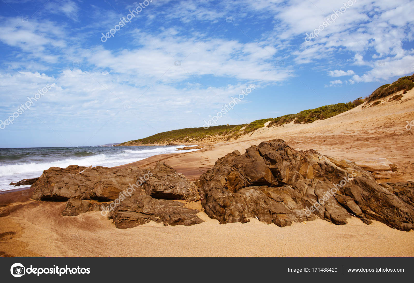 Spiaggia Di Piscinas Beach In Sardinia Italy Stock Photo
