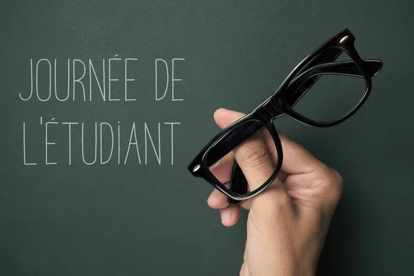 Text journee del etudiant, studententag auf französisch — Stockfoto