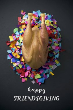 kızartma Türkiye ve metin mutlu friendsgiving