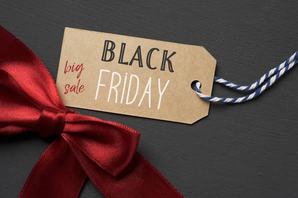 Text black friday big sale in a paper label — Stock Photo, Image