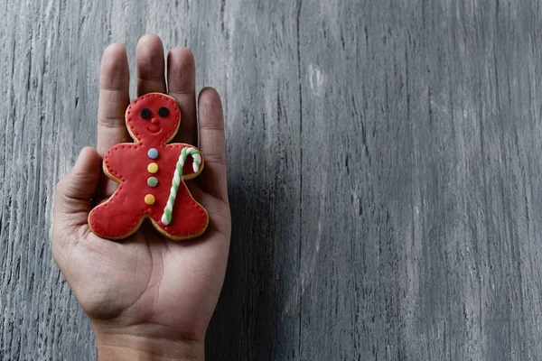 Galleta en forma de hombre de jengibre — Foto de Stock