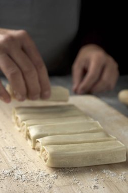 adam doldurulmuş et makarna hazırlama