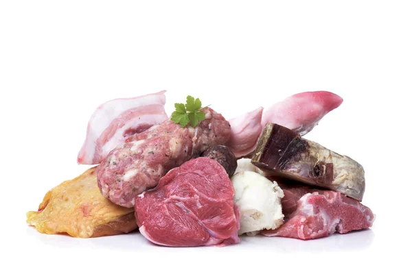 Meat to prepare escudella, typical of Catalonia — Stock Photo, Image