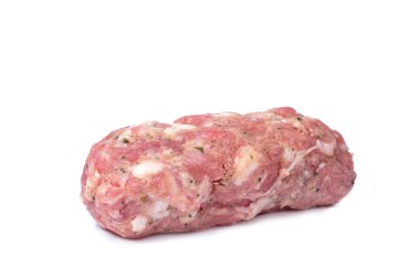raw pilota, a long meatball typical of Catalonia clipart