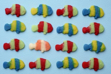 fish-shaped gummy candies clipart