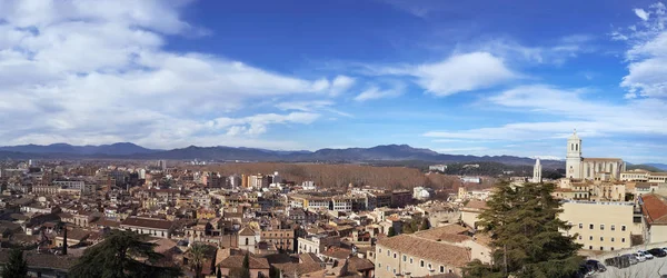 Vista panoramica su Girona, in Spagna — Foto Stock