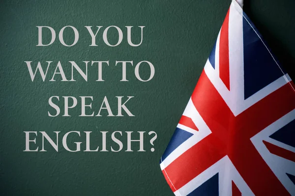 Otázka přejete si mluvit anglicky? — Stock fotografie
