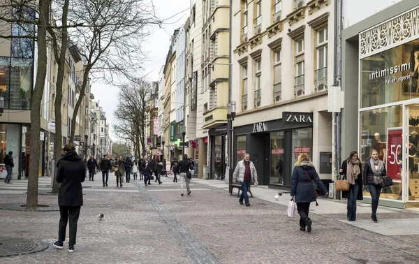 Grand rue street in luxemburg — Stockfoto