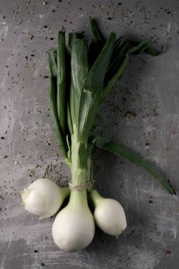 bunch of spring onions clipart