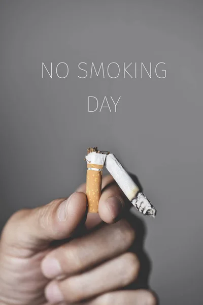 Text ingen rökning dag — Stockfoto