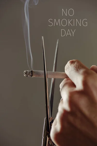 Text Tag des Rauchverbots — Stockfoto