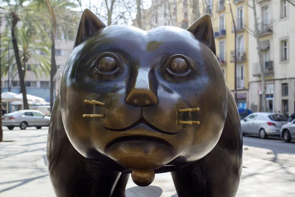 Raval Cat, in Rambla del Raval in Barcelona, Spain — Stock Photo, Image