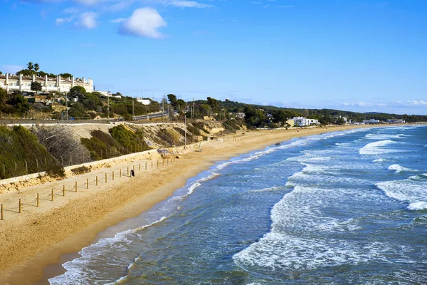 Platja Llarga beach in Tarragona, Spain — Stockfoto