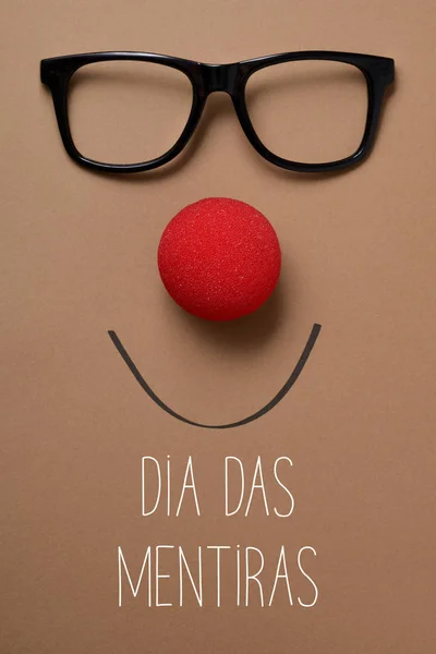 Dia das mentiras, квітень день дурнів португальською мовою — стокове фото