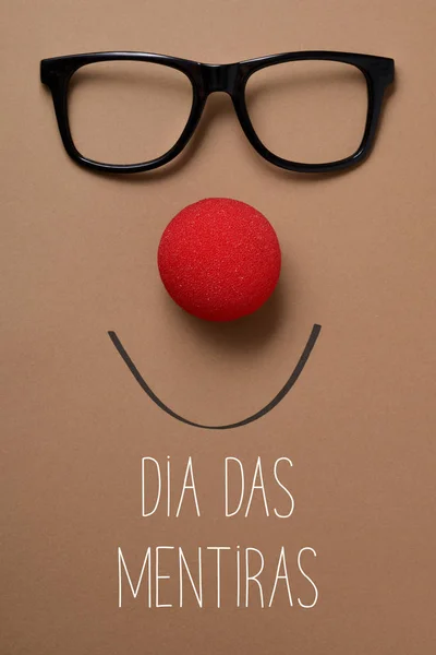 Dia das mentiras, april fools day in portuguese — Stock Photo, Image