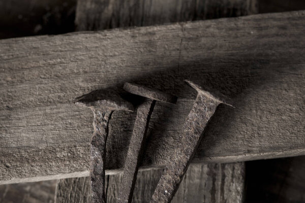 depiction of the holy nails and the holy cross