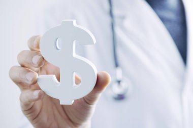 Doktor adam onun han bir dolar simgesiyle