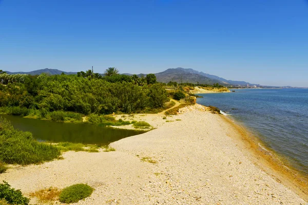 Monding van de rivier van de Senia in Vinaros, Spai — Stockfoto