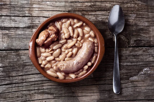 Cassoulet de Castelnaudary, un ragoût de haricots français — Photo