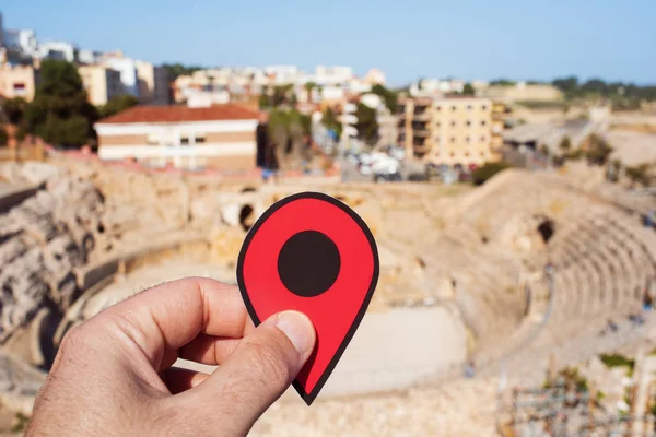 Römisches amphitheater in tarragona, spanien — Stockfoto