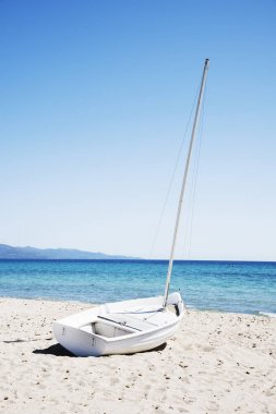 Spiaggia del Poetto beach in Sardinia, Ital