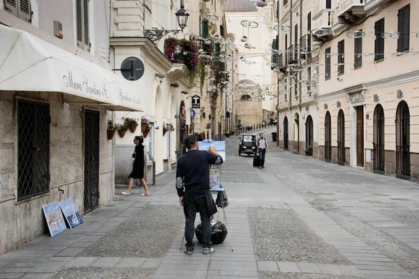 Casco antiguo de Alghero, Cerdeña, Italia — Foto de Stock