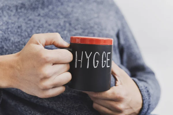 Hygge, parola danese per comfort o godere — Foto Stock