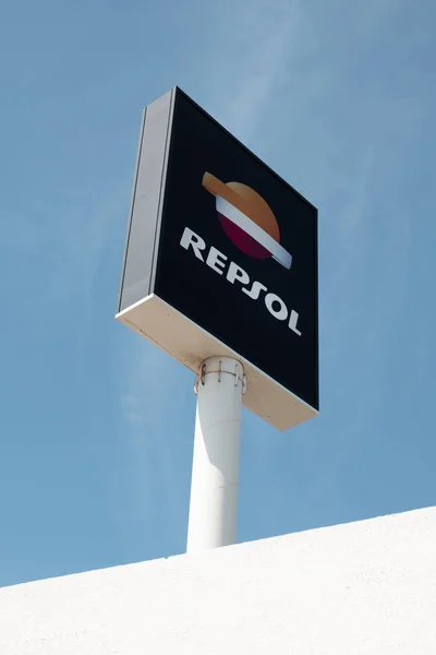 Repsol sign in Hospitalet del Infant, Spain — Stock Photo, Image