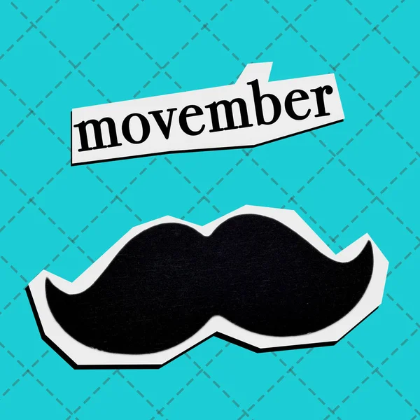 Text movember in a contemporary collage — Stock Photo, Image