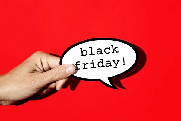 Text black friday in a speech balloo — Stock Photo, Image